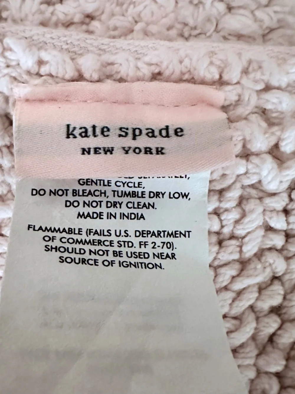 kate spade New York Bath Rug Pink & White Polka Dots NEW!